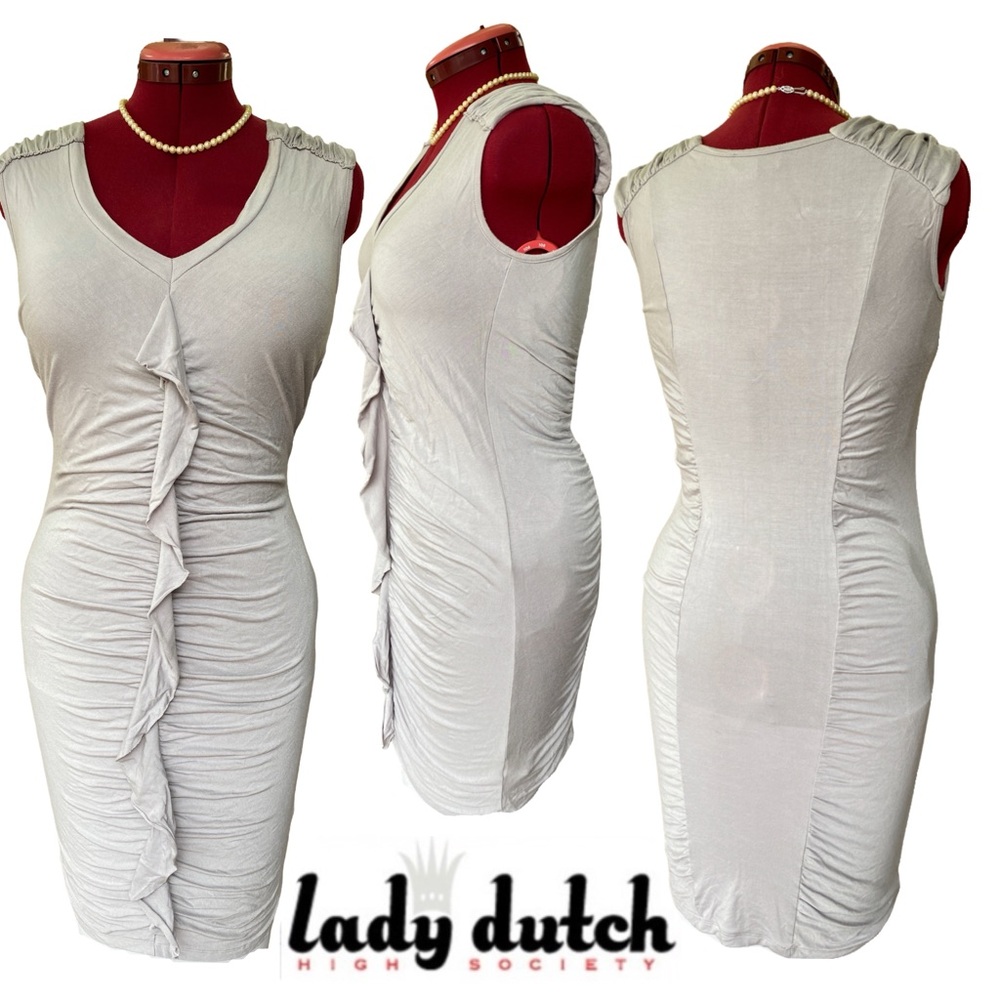 Lady Dutch Knit Dress Ruched
